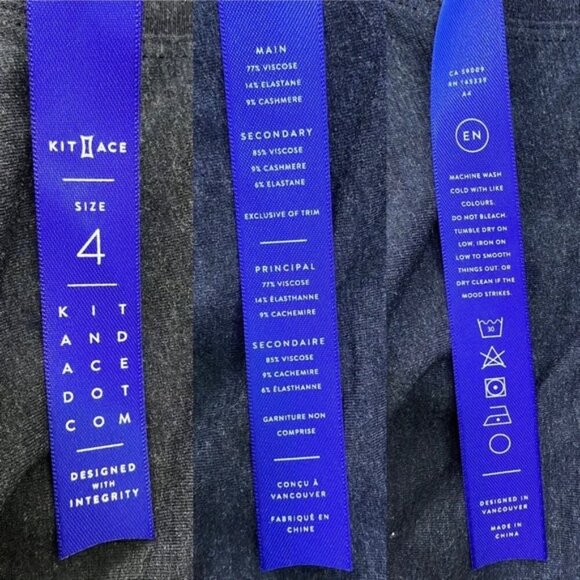 Kit & Ace Wave Cashmere Dress Women Size 4 - Picture 8 of 8